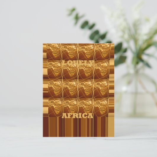 Gouden Hart van Afrika Briefkaart (Staand voorkant)