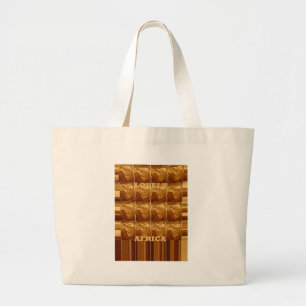 Gouden Hart van Afrika Grote Tote Bag