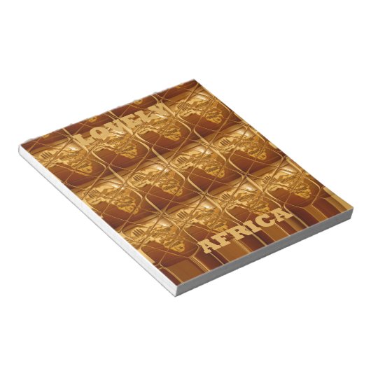 Gouden Hart van Afrika Notitieblok (Schuin)