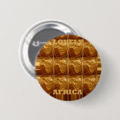 Gouden Hart van Afrika Ronde Button 5,7 Cm (Voorkant /achterkant)