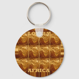 Gouden Hart van Afrika Sleutelhanger
