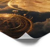 Gouden Hart van de Kosmos Fantasie Poster (Hoek)