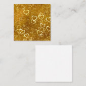 Gouden Hart Vorm Liefde Notitiekaartje (Voorkant / Achterkant)