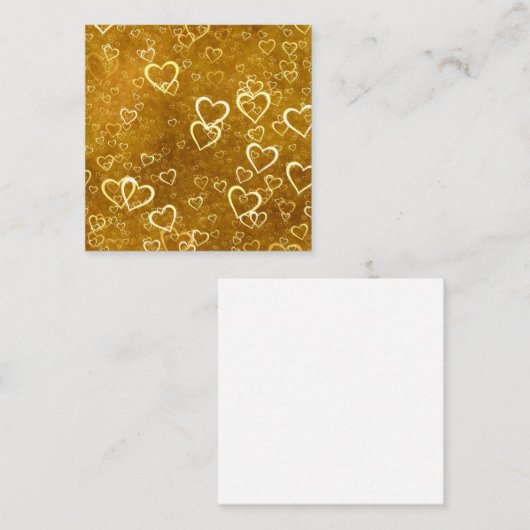 Gouden Hart Vorm Liefde Notitiekaartje (Voorkant / Achterkant)