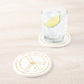 Gouden hart Vredesteken Zandsteen Onderzetter (Zijkant)