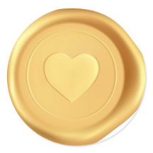 Gouden Hart Waszegel Trouw Envelope Stickers