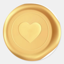 Gouden Hart Waszegel Trouw Envelope Stickers