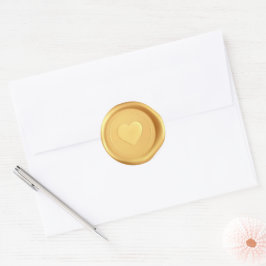 Gouden Hart Waszegel Trouw Envelope Stickers