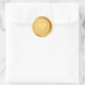 Gouden Hart Wax Seal Bruiloft Envelop Stickers (Tas)
