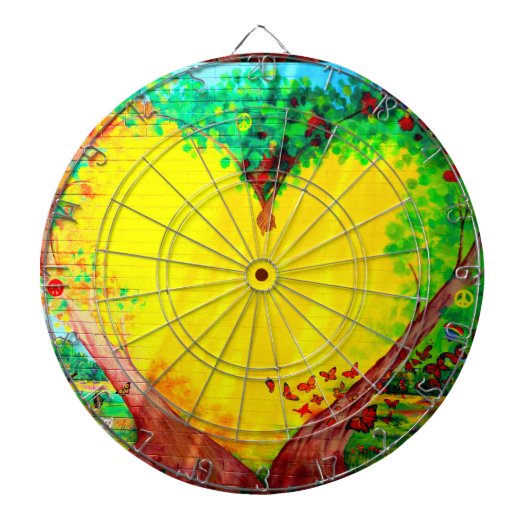 gouden hartdwartplaat dartbord (Voorkant)