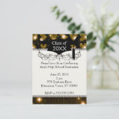 gouden harten afstuderen kaart (Staand voorkant)