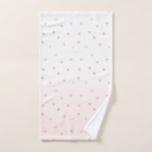 Gouden harten Blush Pink Ombre Bad Handdoek (Handdoek)