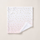 Gouden harten Blush Pink Ombre Bad Handdoek (Wasdoekje)
