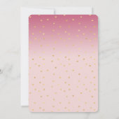 gouden harten blush roze ombre Baby shower Kaart (Achterkant)