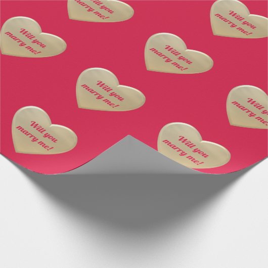 gouden harten cadeaupapier (Hoek)