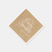 Gouden Harten Confetti Baby Sprinkle / Douche Rust Servet (Hoek)