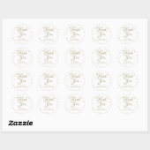 Gouden harten confetti bruiloftsfeest Bedankt Ronde Sticker (Vel)