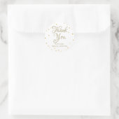 Gouden harten confetti bruiloftsfeest Bedankt Ronde Sticker (Tas)