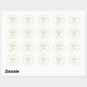 Gouden Harten Confetti Elegant Script Bedankt Ronde Sticker (Vel)