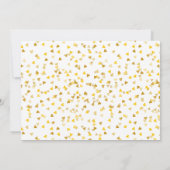Gouden Harten Confetti Save the Date Kaart (Achterkant)