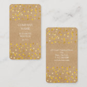 Gouden Harten Confetti Visitekaartje (Voorkant / Achterkant)