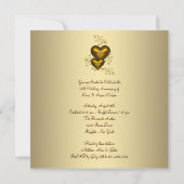 Gouden Harten Elegant Goud 50ste Huwelijksjubileum Kaart (Achterkant)