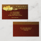 gouden harten elegant visitekaartje (Voorkant / Achterkant)
