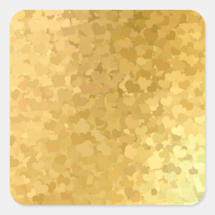 Gouden Harten Elegante Blanco Voeg Uw Tekst Sjablo Vierkante Sticker