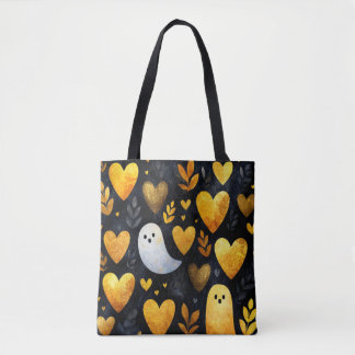 Gouden harten en geesten tote bag