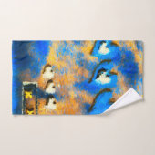 Gouden harten en vele kussen bad handdoek (Handdoek)