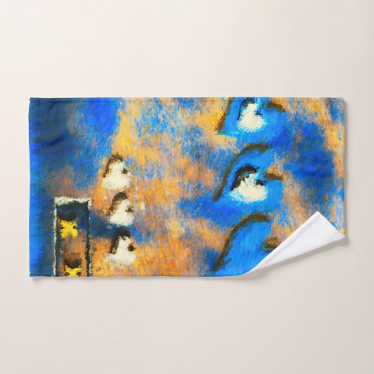 Gouden harten en vele kussen bad handdoek (Handdoek)