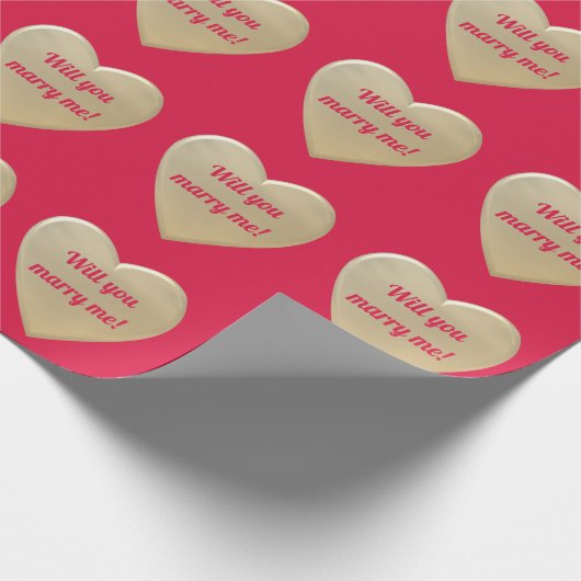 Gouden harten, gepersonaliseerd cadeaupapier (Hoek)