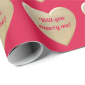 Gouden harten, gepersonaliseerd cadeaupapier (Rol Hoek)