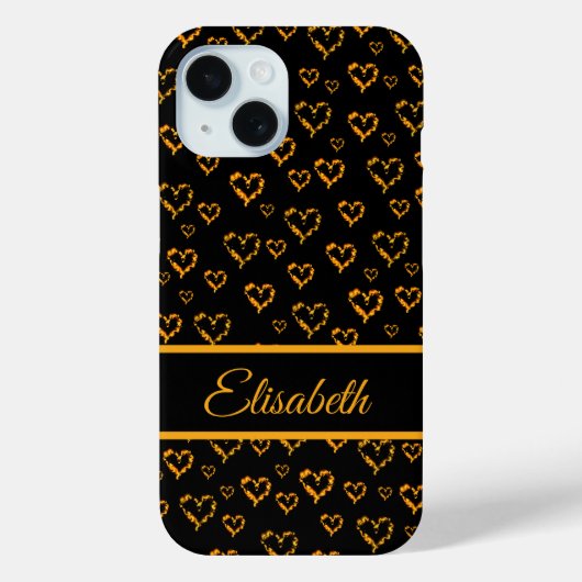 gouden harten + hoes, gekleurd, patroon Case-Mate iPhone case (Achterkant)