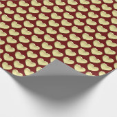 Gouden harten houden van inpakpapier (Hoek)