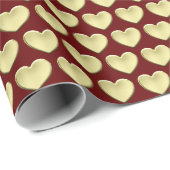 Gouden harten houden van inpakpapier (Rol Hoek)