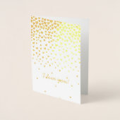 Gouden Harten Ik hou van je Folie Kaarten (Voorkant)