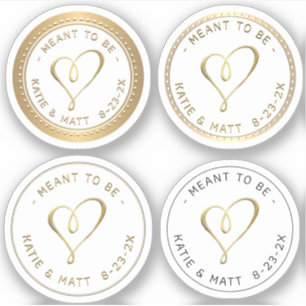 Gouden harten in reliëf bedoeld om bruiloft monste sticker