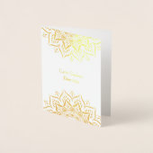 Gouden harten mandala folie kaart (Voorkant)