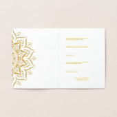 Gouden harten mandala folie kaart (Binnen)