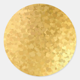 Gouden harten Modern Elegant Blank Sjabloon Chic Ronde Sticker