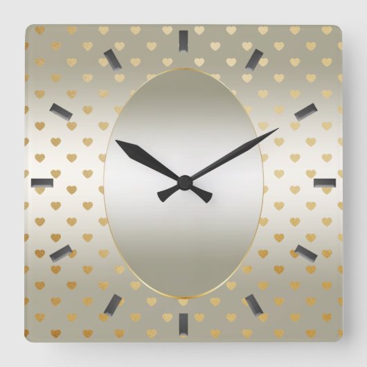 Gouden Harten Muur Klok (Voorkant)