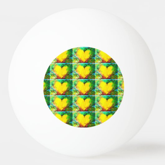gouden harten ping pong bal pingpongbal (Voorkant)