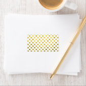 Gouden harten polka dot hart metaalpatroon etiket (Insitu)