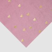 Gouden harten roze ombre tissuepapier (Detail)