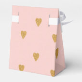 Gouden Harten Roze Verjaardagsfeestje Favor Boxes Bedankdoosjes (Achterkant)