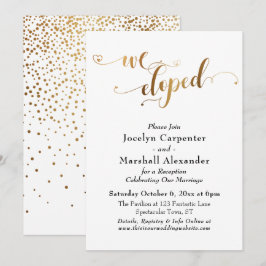 Gouden Harten Script We Elopeden Confetti Rugzak Kaart