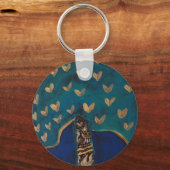 Gouden harten sleutelhanger (Voorkant)