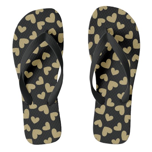 Gouden Harten Teenslippers (Voetbed)