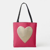 gouden harten tote bag (Achterkant)